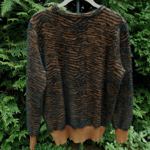 Stella + Lorenzo Crewneck Eyelash Sweater with Ribbed Trim - Picture 3 of 3